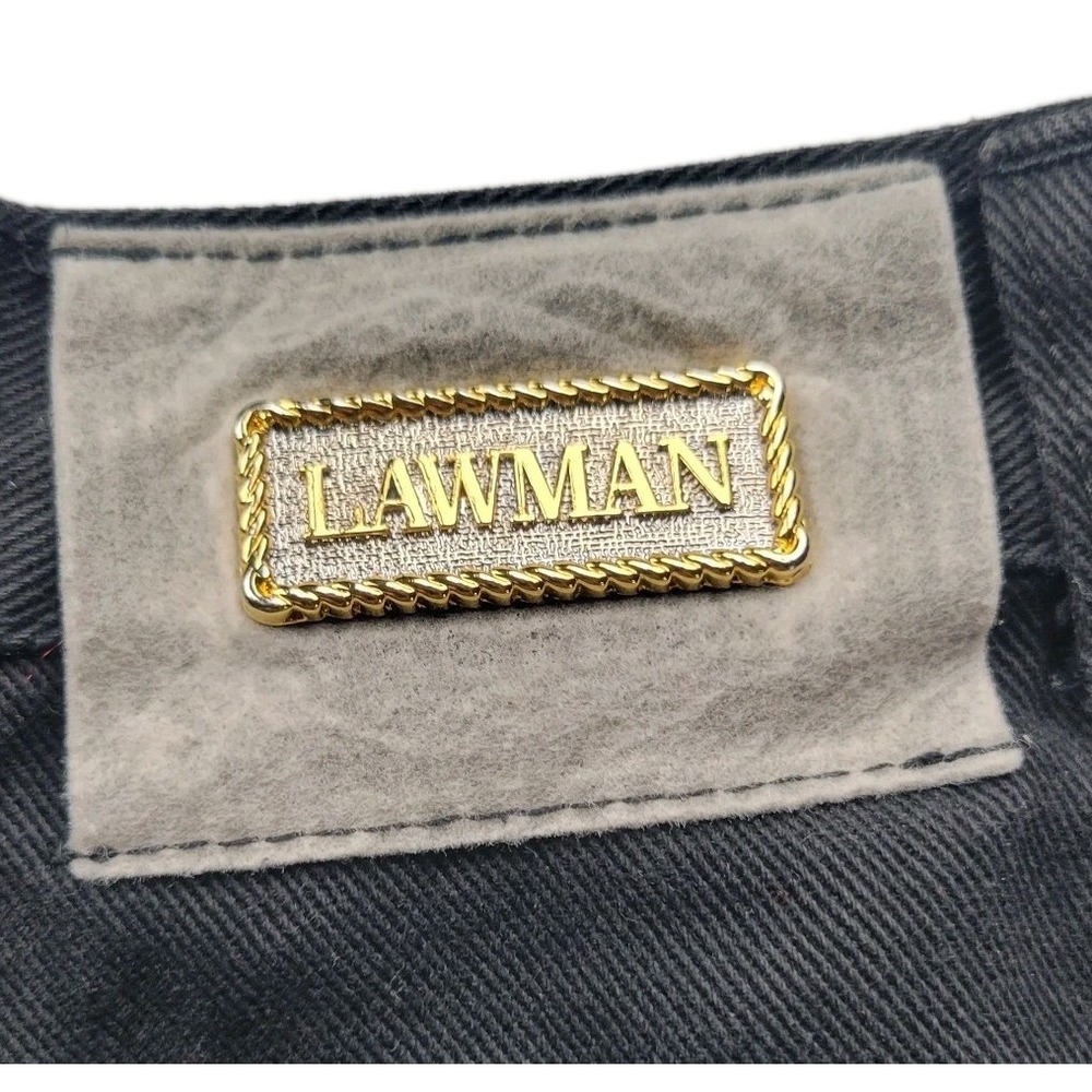 Lawman Western World Class Denim Bareback High-Rise Jeans Size 9 Rodeo Black VTG - Picture 8 of 9